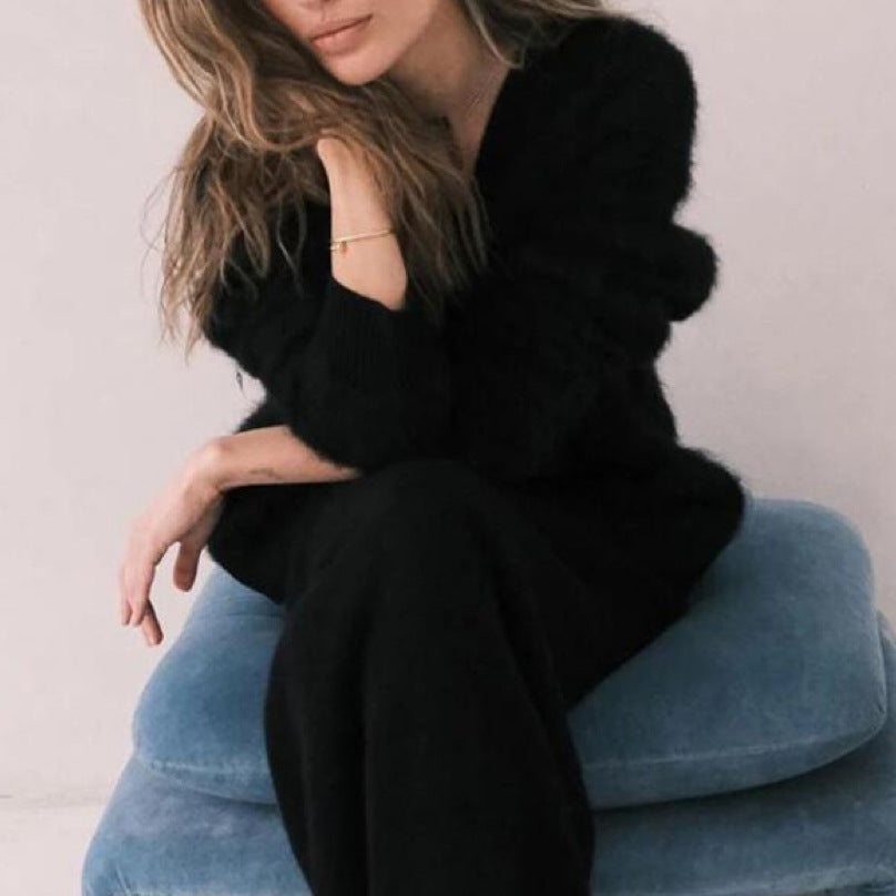 Weicher, flauschiger Strickcardigan für Damen