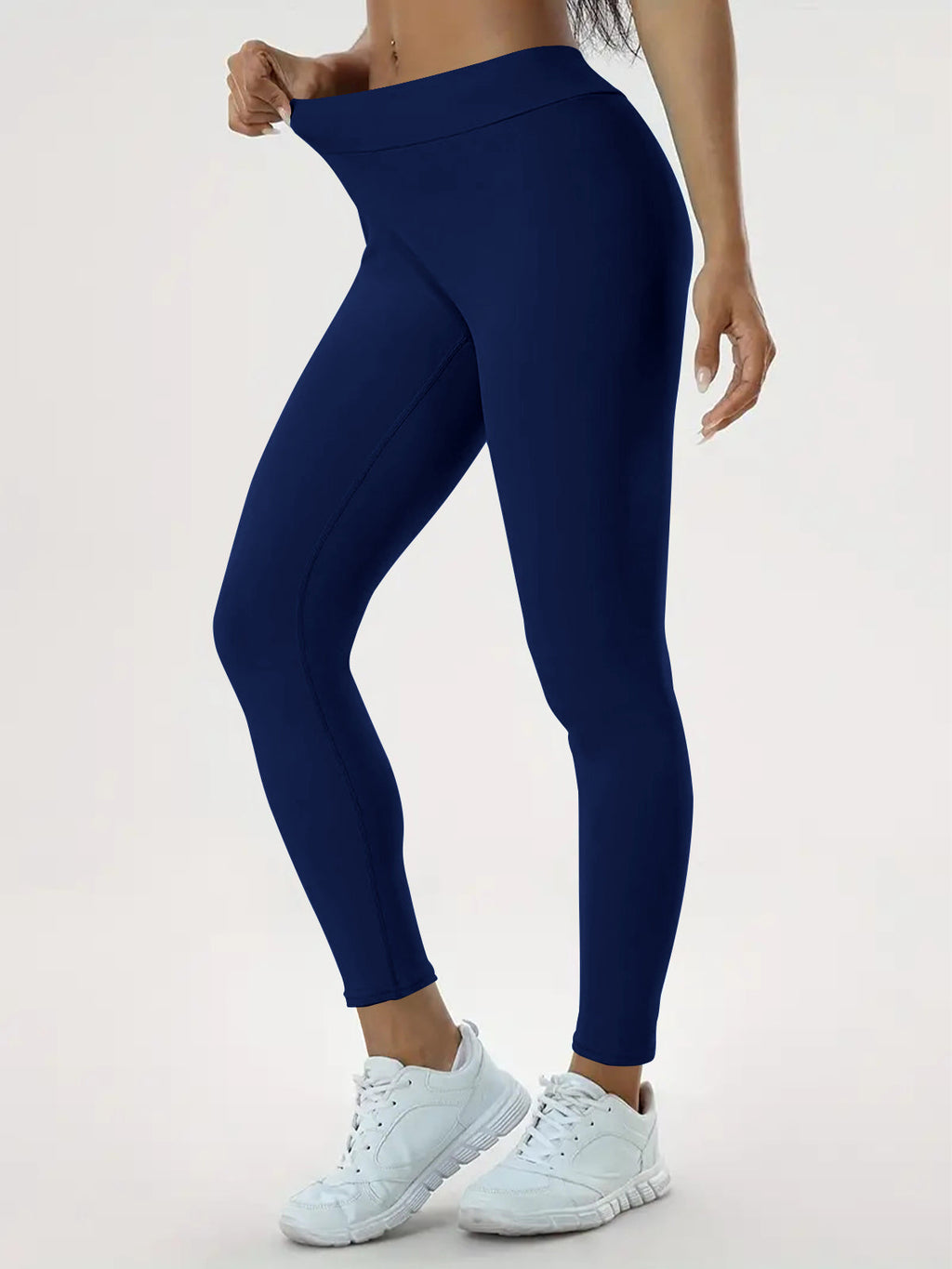 Leggings für Damen mit hohem Bund und Raffung