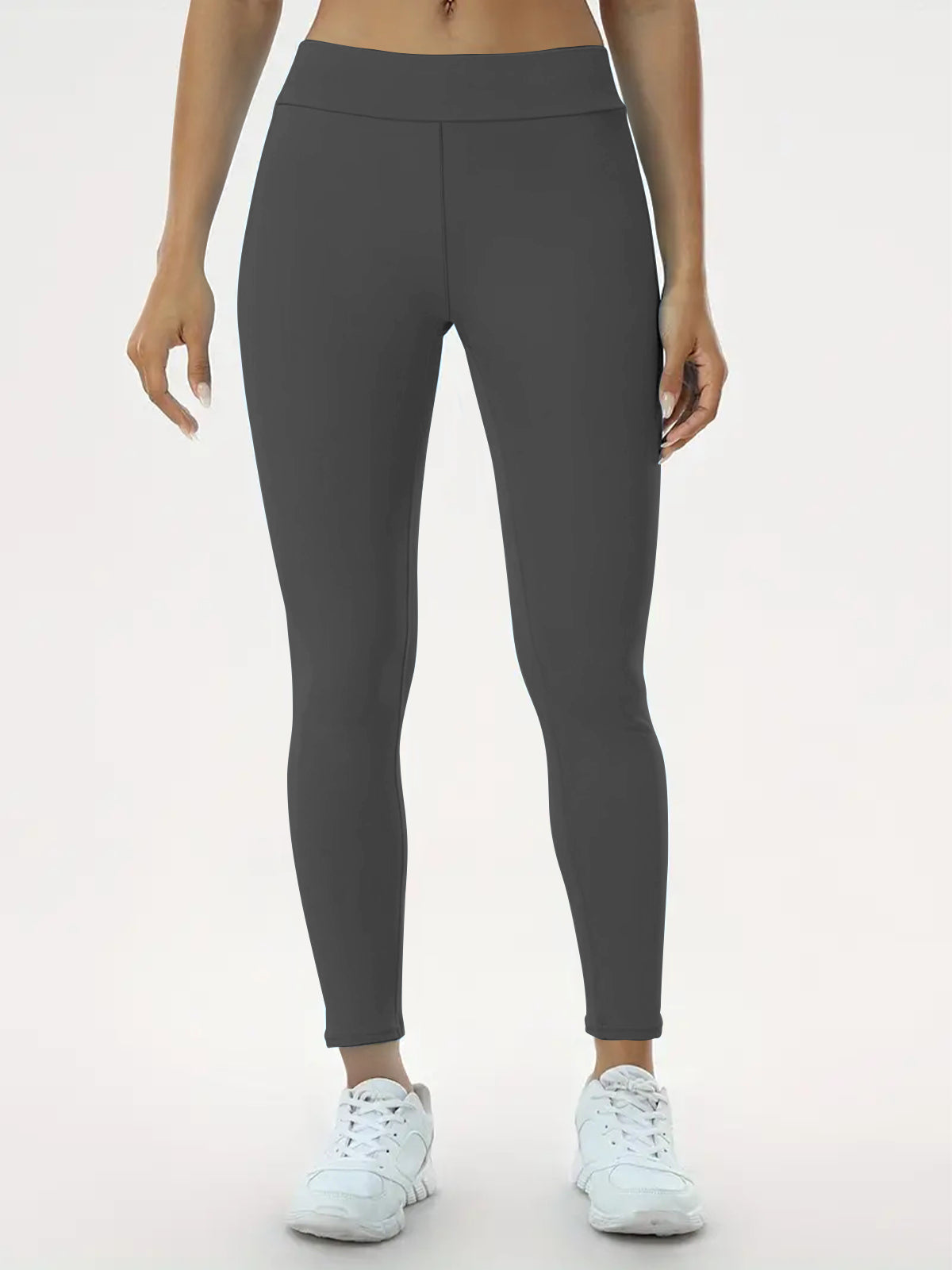 Leggings für Damen mit hohem Bund und Raffung
